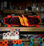 Santa Cruz FLAME DOT SHARK Cruzer Longboard Complete 27.7"