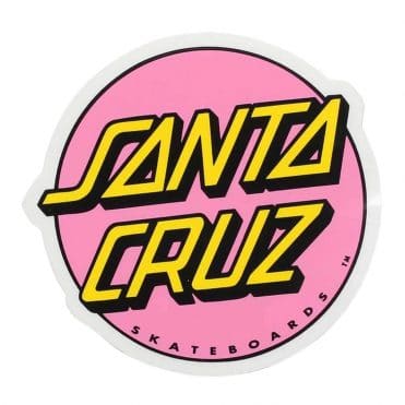 Santa Cruz Other Dot Clear Sticker - Pink 1x1"