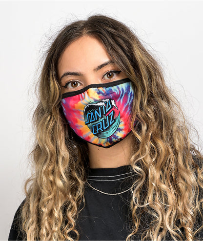 Santa Cruz Wave Dot Facemask - Tie-Dye