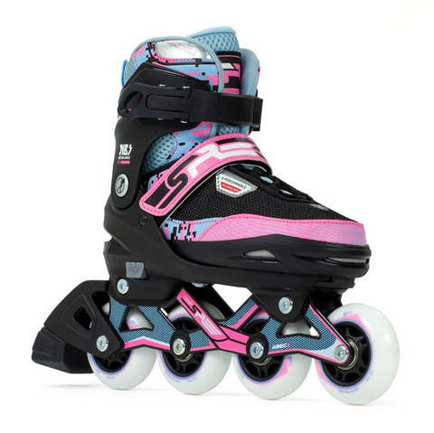 SFR PIXEL Adjustable Inline Skates - Blue/Pink