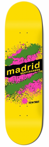 Madrid STREET EXPLOSION YELLOW Skateboard Deck 8"