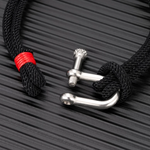 MKENDN U-Shape Stainless Steel Bracelet - Black
