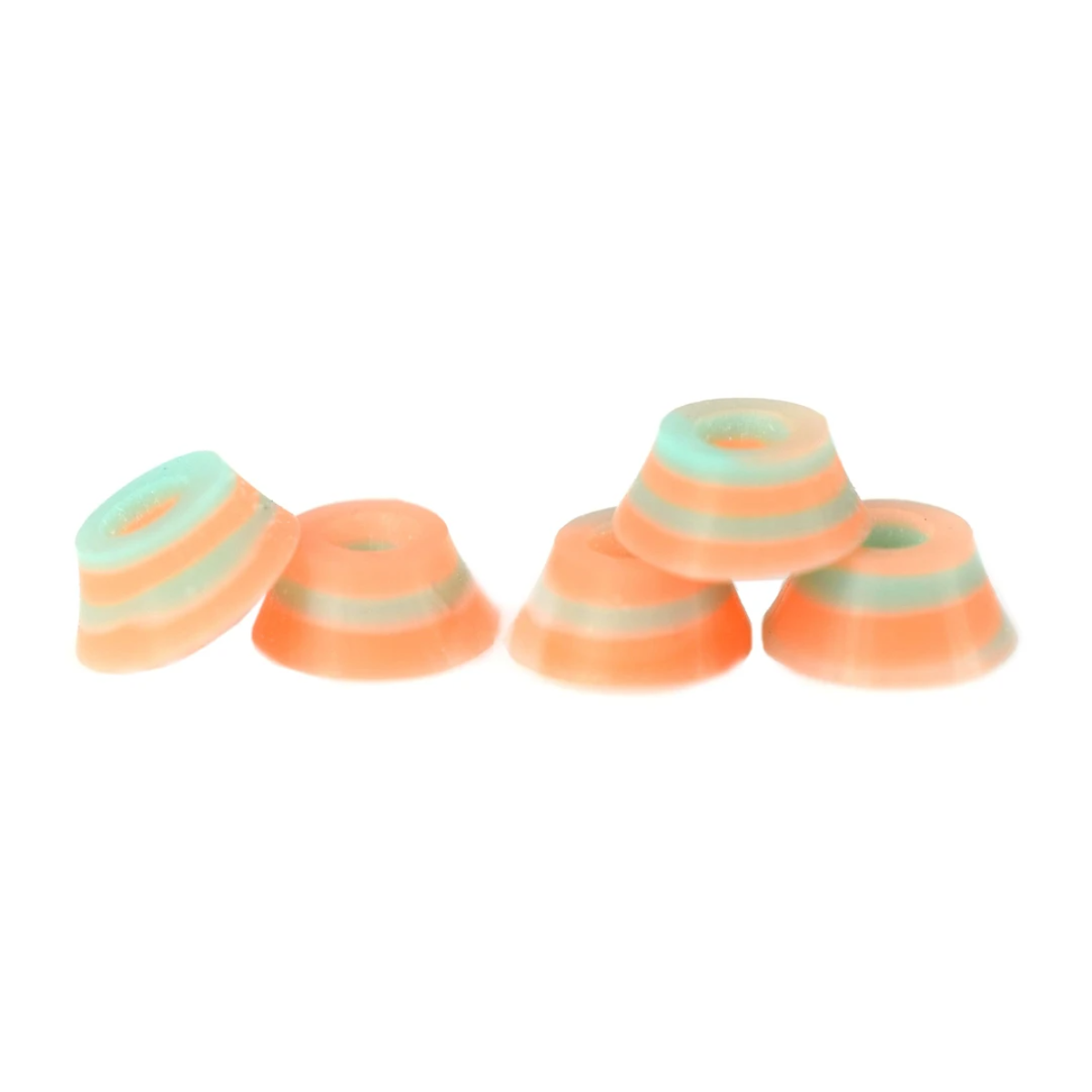 Teak Bubble Fingerboard Bushings - Swirl Teal/Orange Signature Benh Dulac