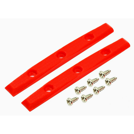 Teak Fingerboard Board Rails [+screws] - Red