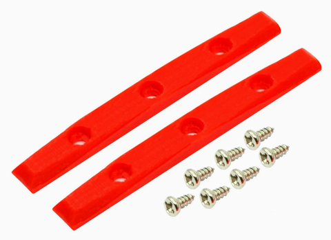Teak Fingerboard Board Rails [+screws] - Red