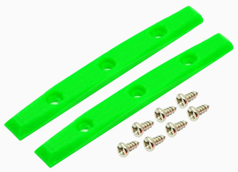Teak Fingerboard Board Rails [+screws] - Green