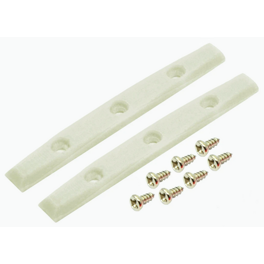 Teak Fingerboard Board Rails [+screws] - Off White [glow]