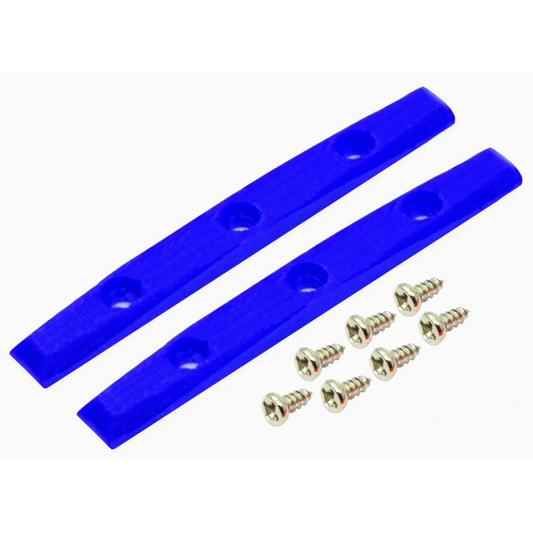 Teak Fingerboard Board Rails [+screws] - Blue