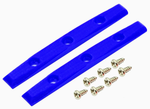 Teak Fingerboard Board Rails [+screws] - Blue