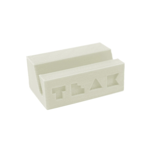 Teak Fingerboard Display Rectangle Stand - Off White [glow]