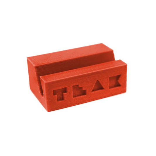 Teak Fingerboard Display Rectangle Stand - Red Chile Pepper