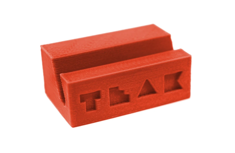 Teak Fingerboard Display Rectangle Stand - Red Chile Pepper
