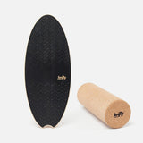 Swifty Balance Board, Roller and Bracket Bundle - Classic Black