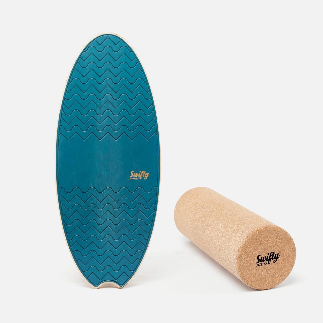 Swifty Balance Board, Roller and Bracket Bundle - Atlantic Blue