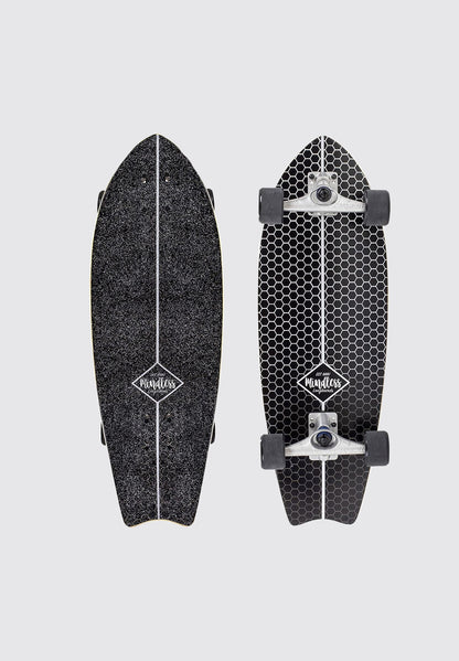 Mindless Surf Skate Fish Tail Surfskate Complete - Black 29.5"