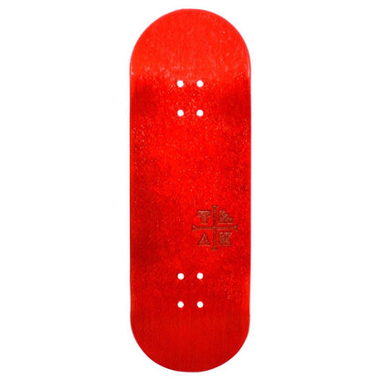 Teak Fingerboard Deck - PROlific Cherry Red [Engraved] - LocoSonix