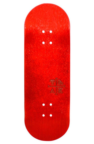 Teak Fingerboard Deck - PROlific Cherry Red [Engraved] - LocoSonix