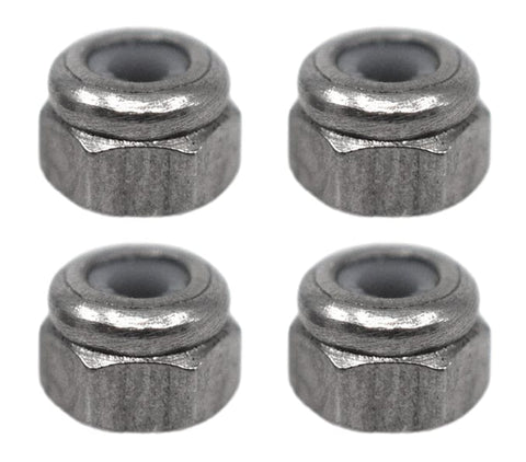 Teak Stainless Steel Fingerboard Axle Nuts [set/4]