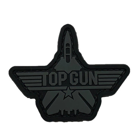 Missions Top Gun Fighter Shape PVC Patch - Grey