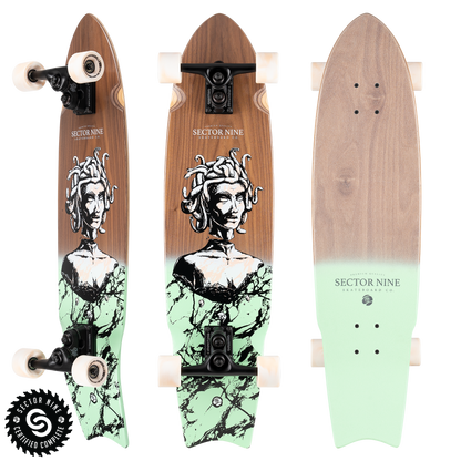 Sector9 Unagi Gorgon Walnut Longboard Complete 34.5"