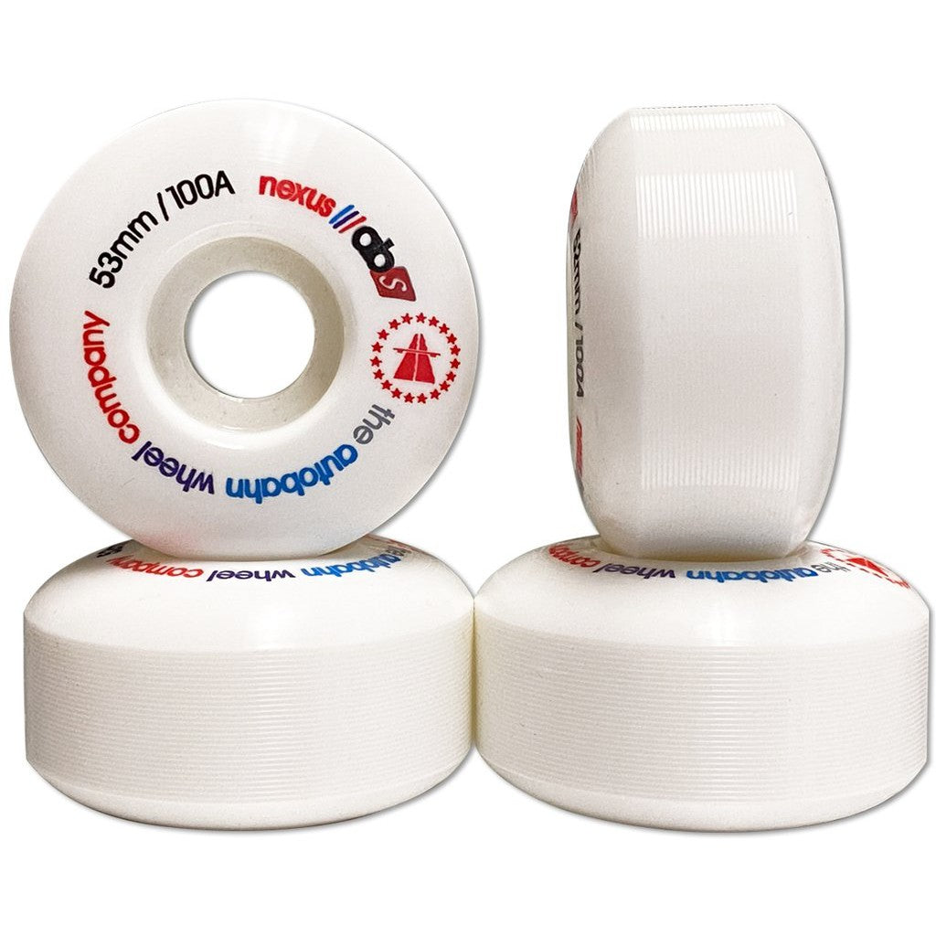 Autobahn Nexus Skateboard Wheels - White 53mm 100A [set/4]