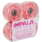 Impala LIGHT UP Roller Skates Wheels - Pink 62mm [set/4]