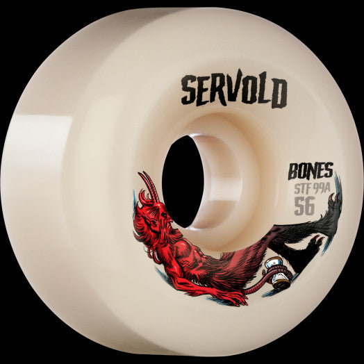 Bones Pro STF Servold Trapped V6 Wide-Cut Skateboard Wheels 56mm 99A [set/4]
