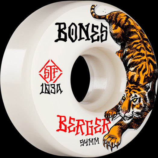 Bones Pro STF Berger The Hunter V3 Slms Skateboard Wheels - 54mm 103A [set/4]