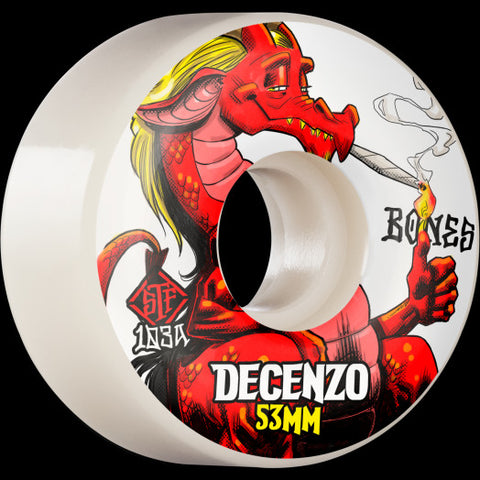 BONES PRO STF DECENZO RED DRAGON V2 LOCKS Skateboard Wheels - 53mm 103A [set/4]