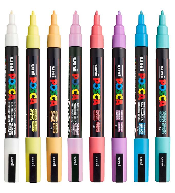 POSCA PC-3M Paint Marker Set 0.9-1.3mm [8C] Soft Colors