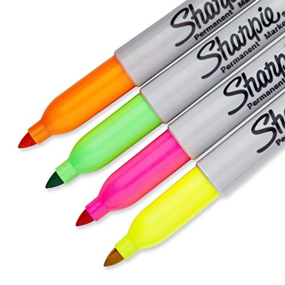 Sharpie Fine Tip Permanent Markers - Neon [x4 colors]