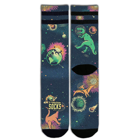 American SPACE DINO Mid High Socks