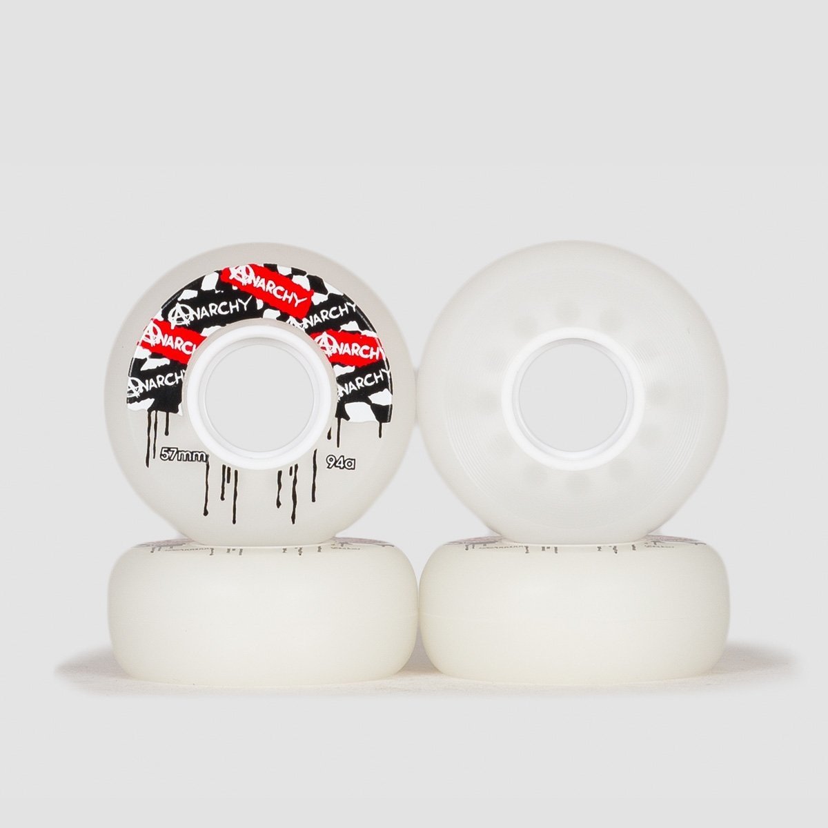 Anarchy Chaos Aggressive Skates Wheels - White 57mm 94A [set/4]