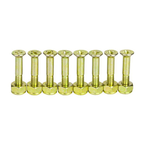 Cal-7 CHROME Phillips Bolts - 1" YELLOW