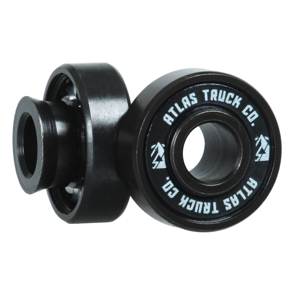 Atlas Blackout Bearings ABEC 7 - 8mm [set/8] with Flared Spacers