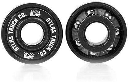 Atlas Blackout Bearings ABEC 7 - 8mm [set/8] with Flared Spacers