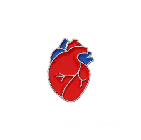 Space Brand Pin # 37 - Heart Red/Blue