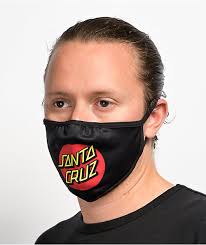 Santa Cruz Classic Dot Facemask - Black