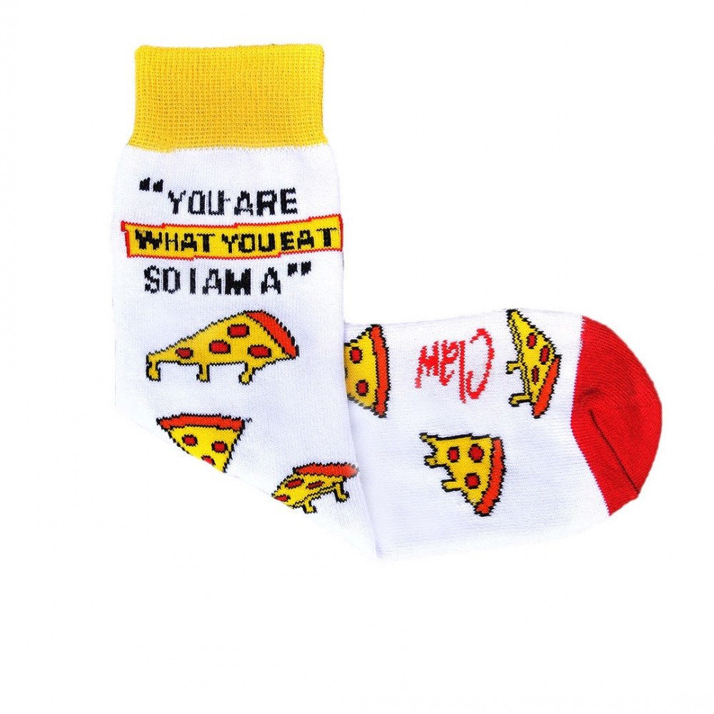 Claw Pizza Socks - White