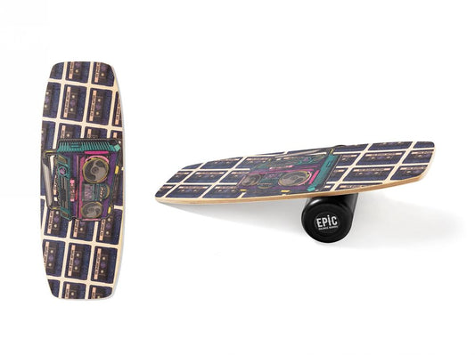 Epic Retro Boombox Balance Board With Roller