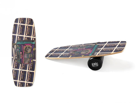 Epic RETRO BOOMBOX Balance Board with Roller