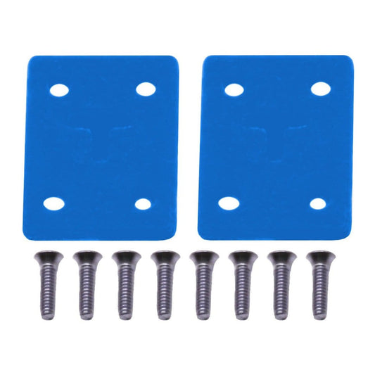 Teak Fingerboard Riser Pad Kit - Light Blue [+ 8 long screws]