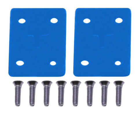 Teak Fingerboard Riser Pad Kit - Light Blue [+ 8 long screws]