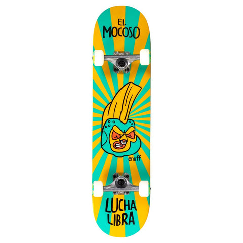 Enuff LUCHA LIBRE MINI Skateboard Complete - Yellow/Blue 7.25”