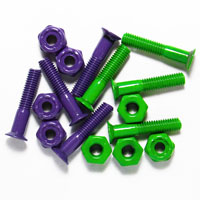 Steadfast Coated Phillips Hardware - [4 Purple / 4 Green] 1"