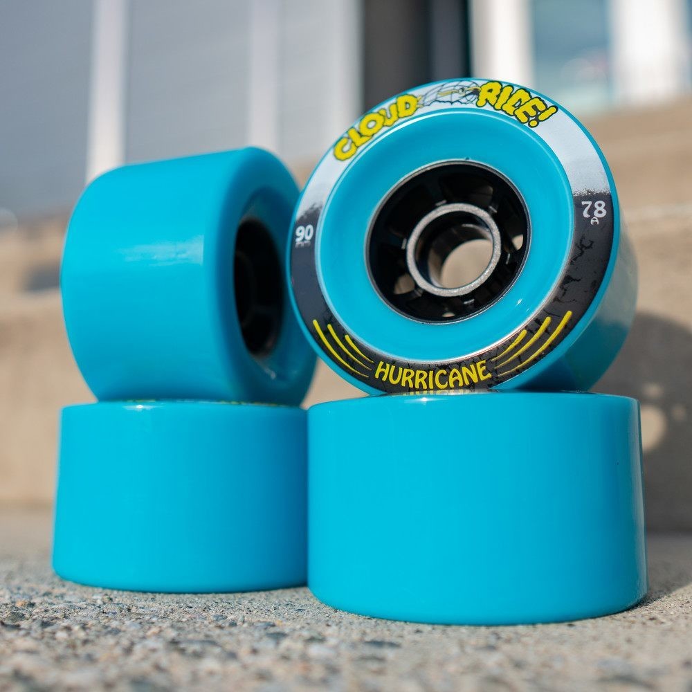 Cloud Ride Hurricane Cruiser Longboard Wheels - Blue 90mm 78A [set/4]