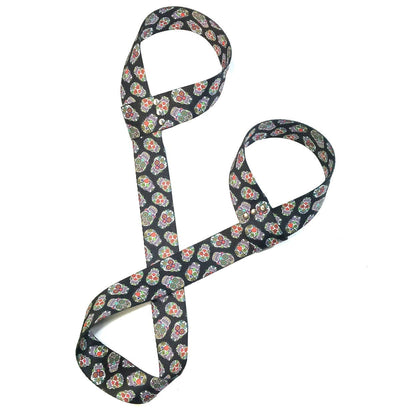 Rollerstuff Adjustable Roller Skates Leash - Sugar Skulls 36" [91cm] [set/2]
