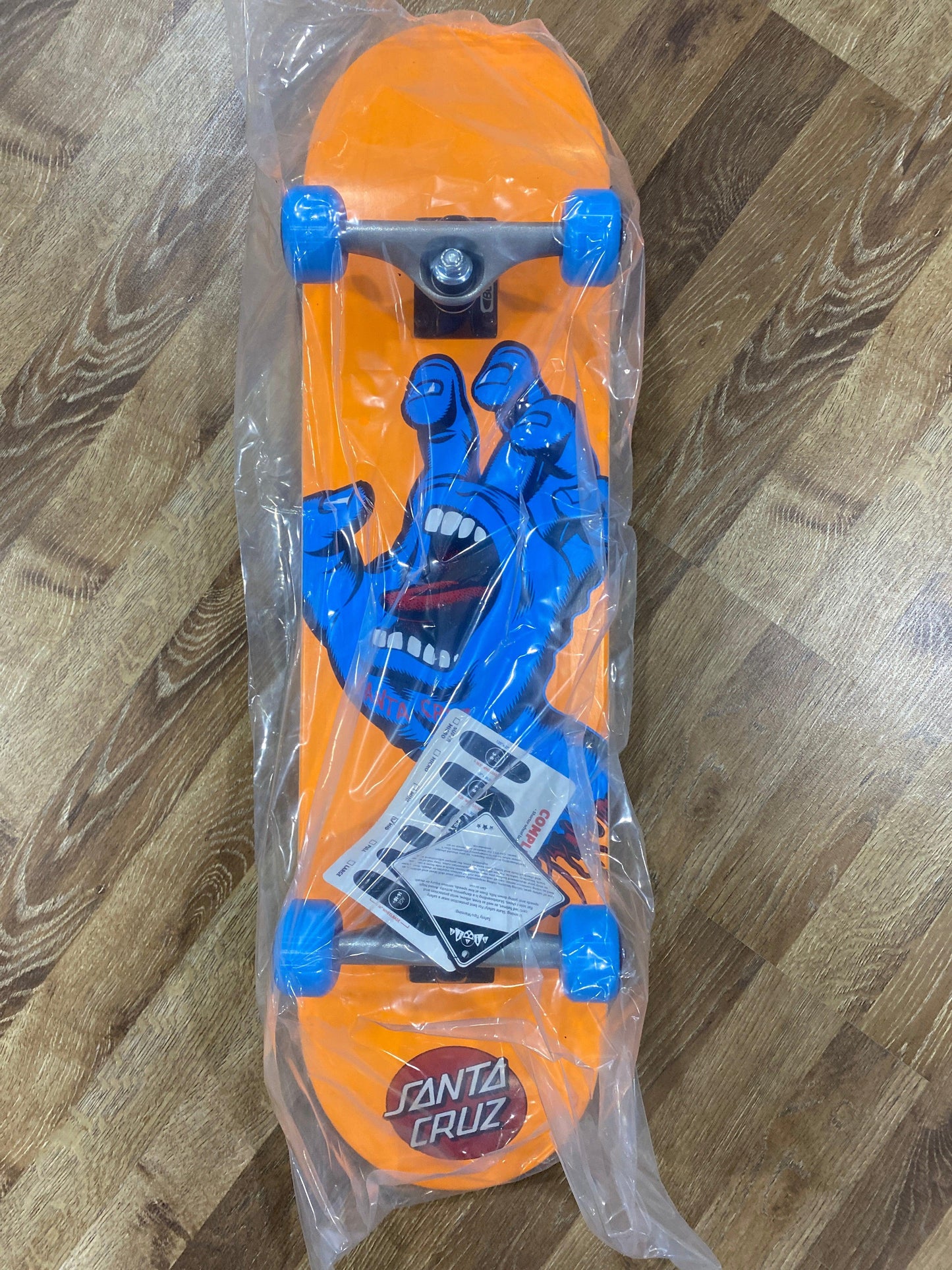 Santa Cruz Screaming Hand Mid Skateboard Complete - Orange 7.8"