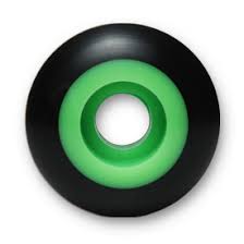 Steadfast Two-Tone Skateboard Wheels - Black/Green 51mm 99A [set/4]
