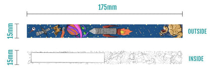 Teak ROCK IT Wristband - Space Ape175x15mm [stretchy polyester]